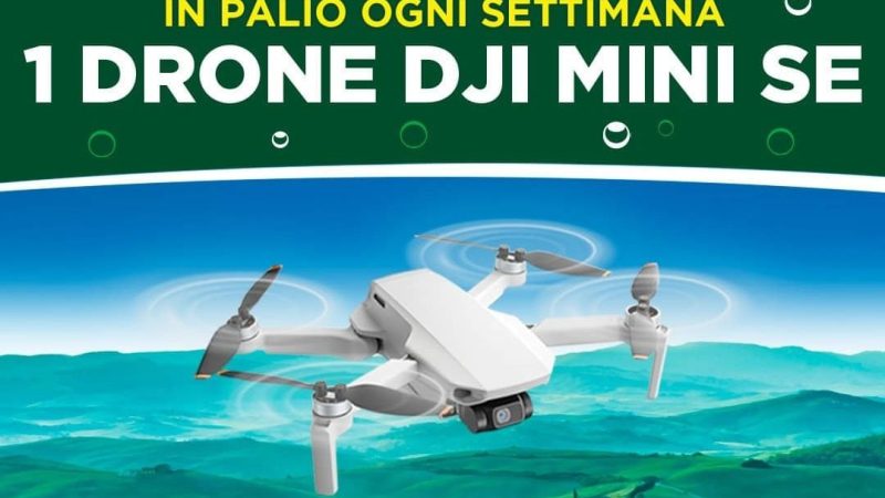 Prova a vincere  un drone Dji Mini SE con Perrier