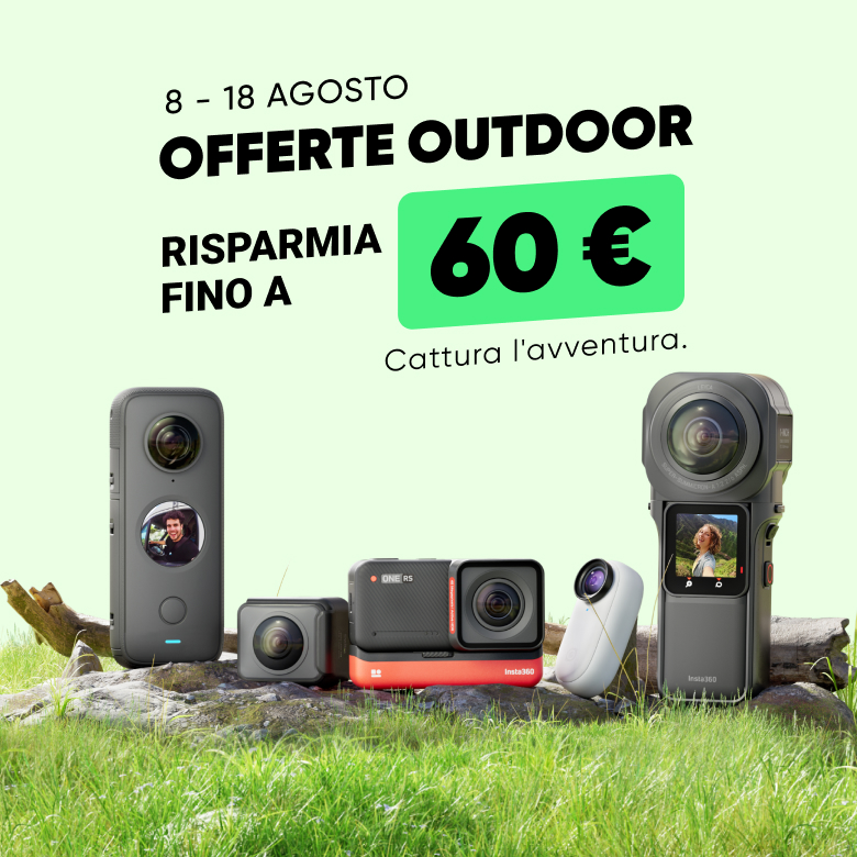 Offerte Outdoor Insta360 fino a 60€ di sconto