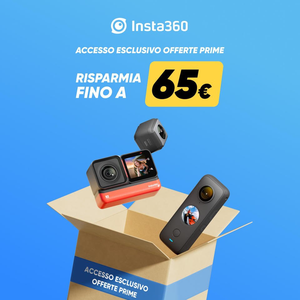 Offerte Prime di Insta360 risparmi fino a 65€