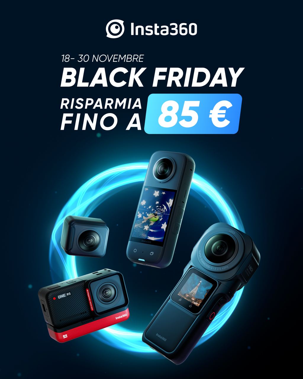 Black Friday Insta360 sconti fino a 85€