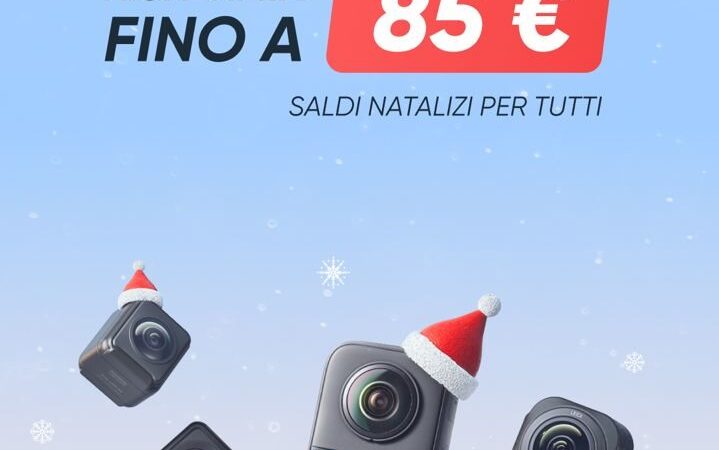 Saldi Natalizi di Insta360 risparmia fino a 85€