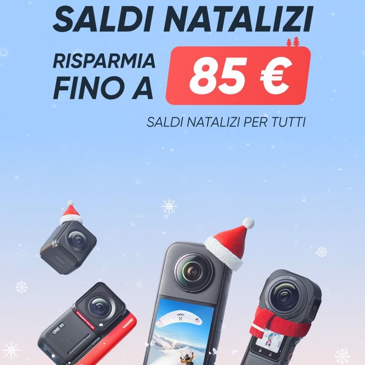 Saldi Natalizi di Insta360 risparmia fino a 85€