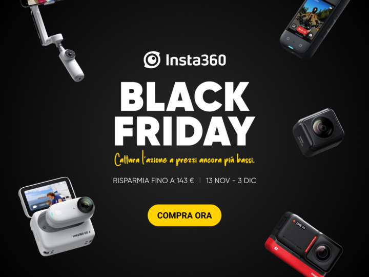 Insta360 Black Friday dal 13/11 al 3/12